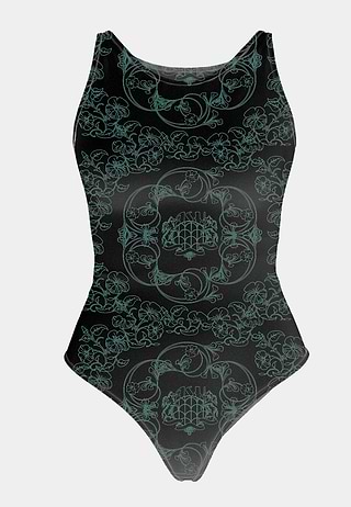 Ashluxe Signature Swimsuit Black - Green