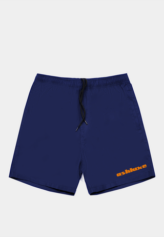 Ashluxe Classic Satin Logo Swimshort Navy