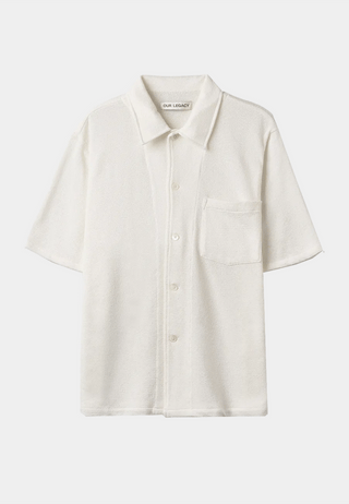 Our Legacy Our Legacy Box Shirt Shortsleeve White Boucle