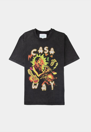 Casablanca Music For The People Screen Printed T-Shirt Black