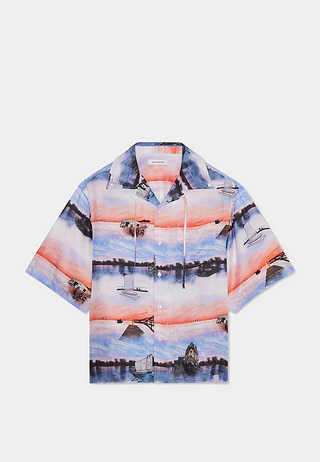 Wood Wood Charlie Reversible Collar Shirt Holiday Print