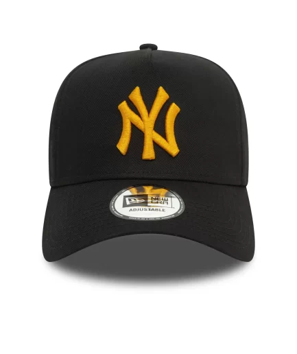 New York Yankees League Essential Black 9FORTY E-Frame Trucker Cap
