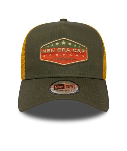 New Era Cotton Patch Green 9FORTY A-Frame Trucker Adjustable Cap