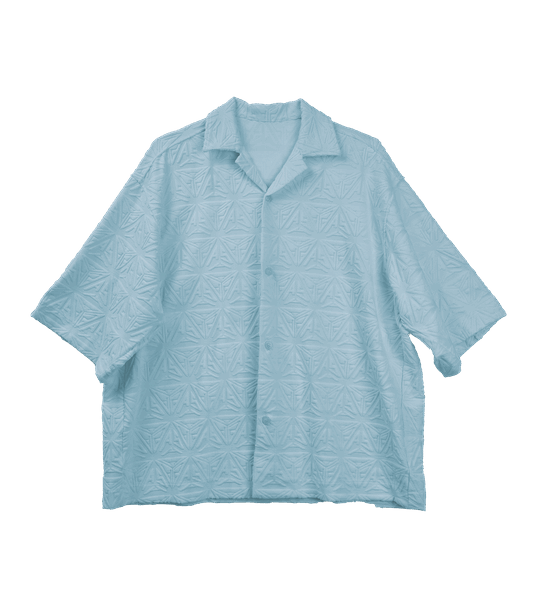 Monogram Plush Jersey Bowling Shirt Blue