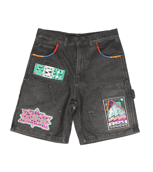 Ashluxe Denim Shorts Washed Black