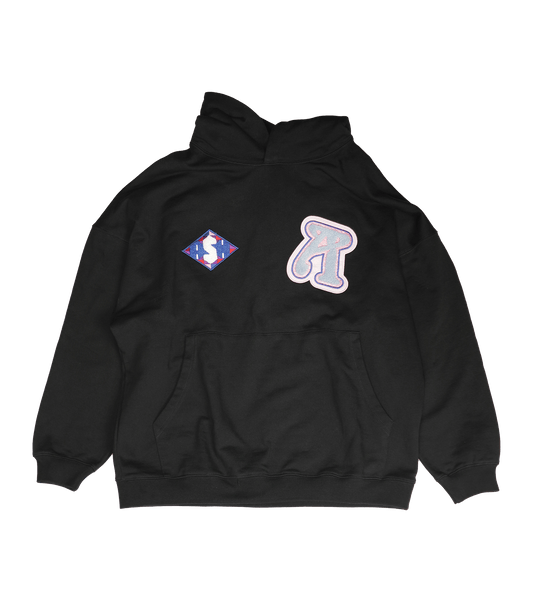 Ashluxe Patch Logo Hoodie Black