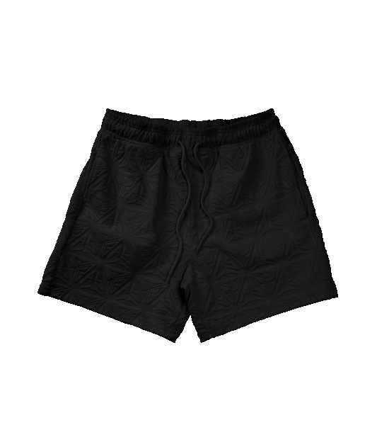 Monogram Plush Jersey Long Shorts Black