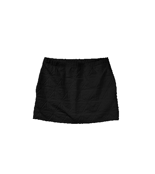 Monogram Plush A Line Mini Skirt Black