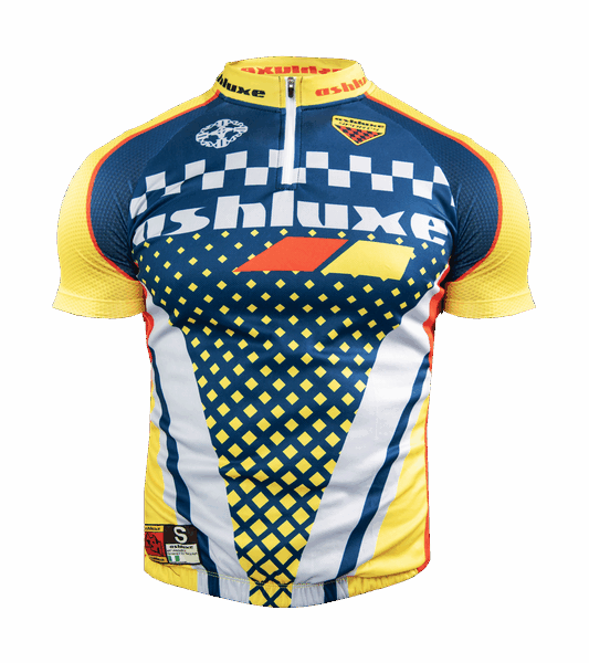 Ashluxe Cycling Jersey Yellow Blue
