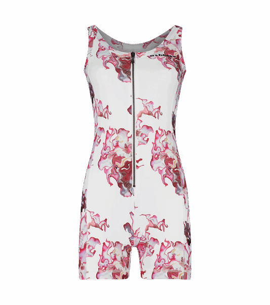 Ashluxe Female Bodysuit Pink Flower Aop