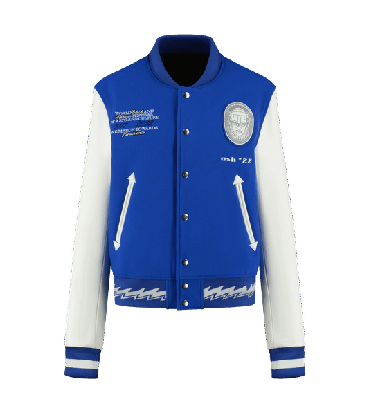 Ashluxe Men's Varsity Jacket Blue