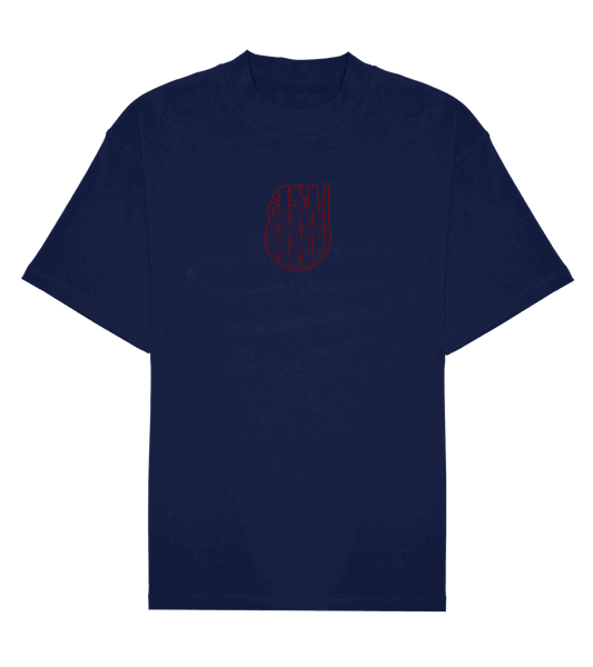 Ashluxe Stitched Emblem T-shirt Navy