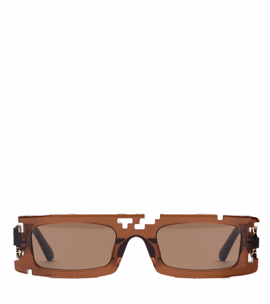 Ashluxe Pixel Cut Earth Brown Sunglasses