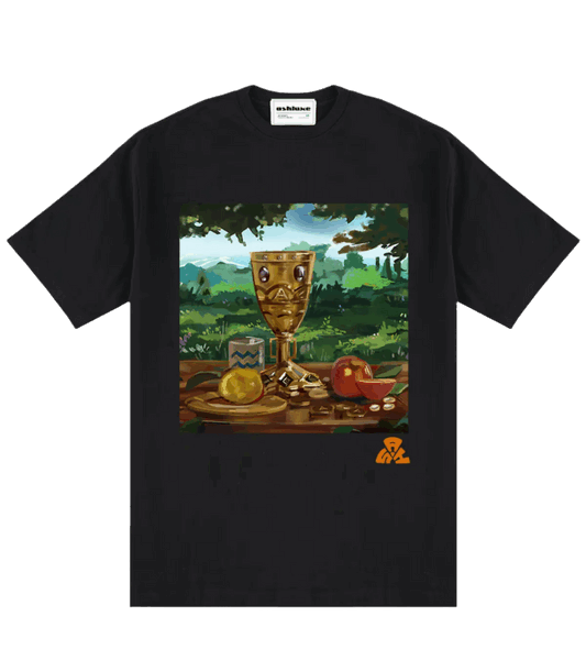 Ashluxe Golden Goblet T-shirt Black