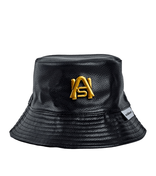 Ashluxe Leather Bucket Hat Black