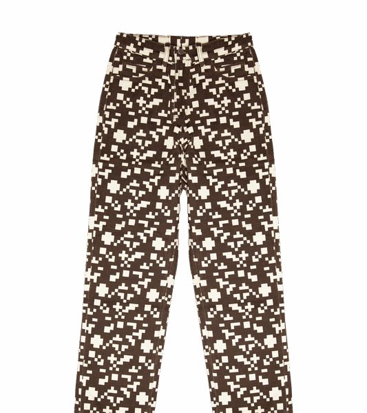 Ashluxe Pixel Denim Pant Brown