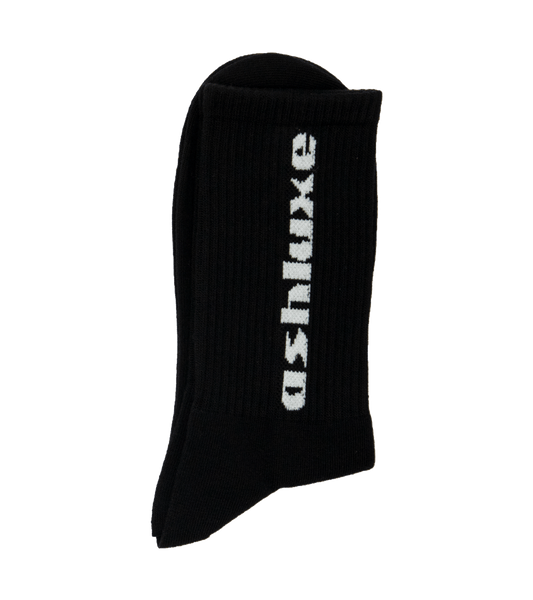 Ash Logo Socks Black White