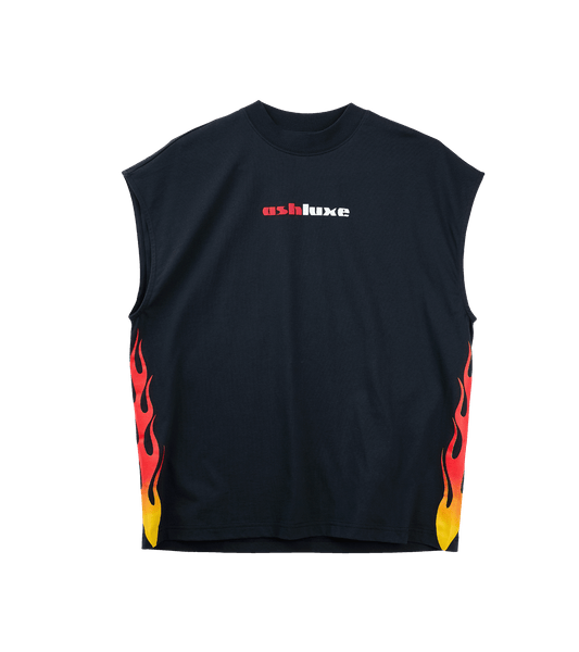 Flame Tank Top Black