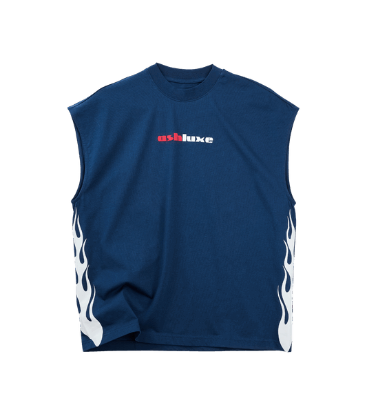 Flame Tank Top Blue