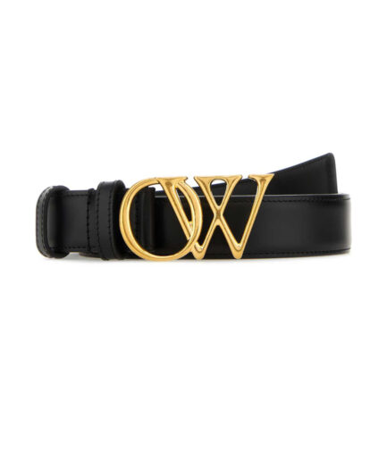 Off-White OW Initials Belt – black/gold
