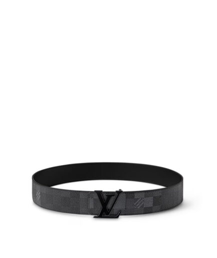 Louis Vuitton LV Initials Damoflage 40MM Reversible Belt – Black