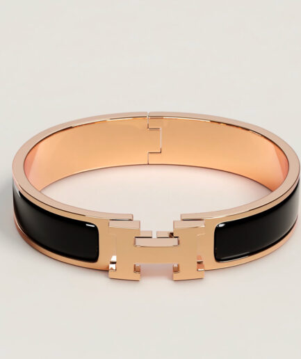 Hermès Clic H Bracelet – noir / gold