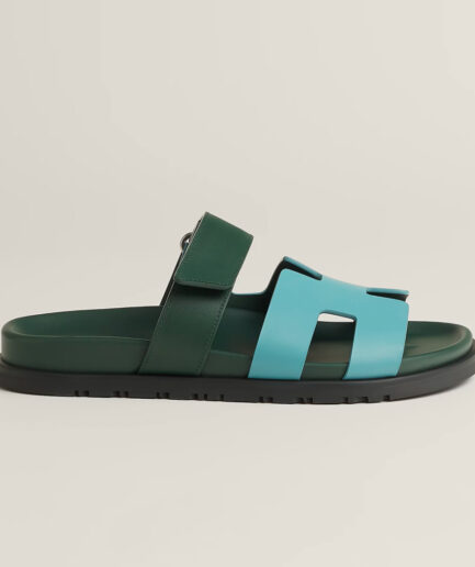 Hermès Chypre Sandal – bleu citadin / vert bouteille