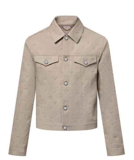 Louis Vuitton Monogram Embossed Denim Jacket – beige