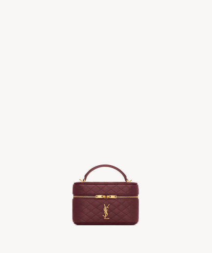 Saint Laurent Gaby Vanity Bag in Lambskin – Rouge Cabernet