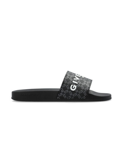 Givenchy Logo Embossed Slides – black