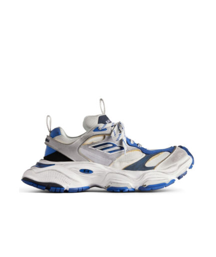 Balenciaga Cargo Panelled Sneakers – white/grey/blue