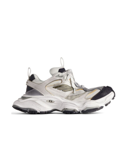Balenciaga Cargo Panelled Sneakers – white/grey