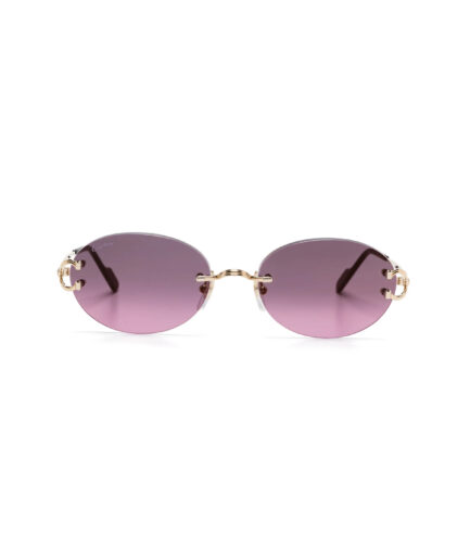 Cartier Eyewear Round Sunglasses – Pink/Gold