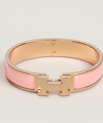 Hermès Clic H Bracelet – Rose Candeur