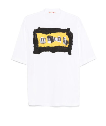 Marni Painted Collage T-shirt – white