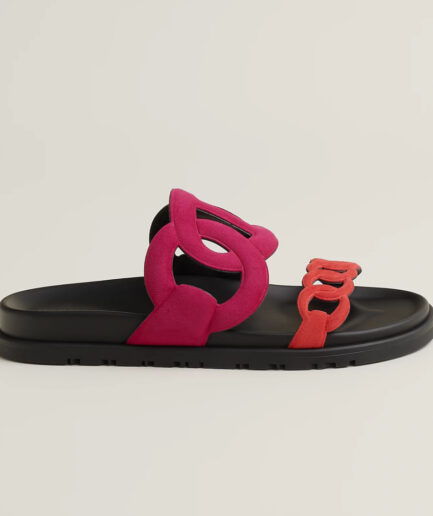 Hermès Extra Sandal – rose bougainvillier / rose vermillon