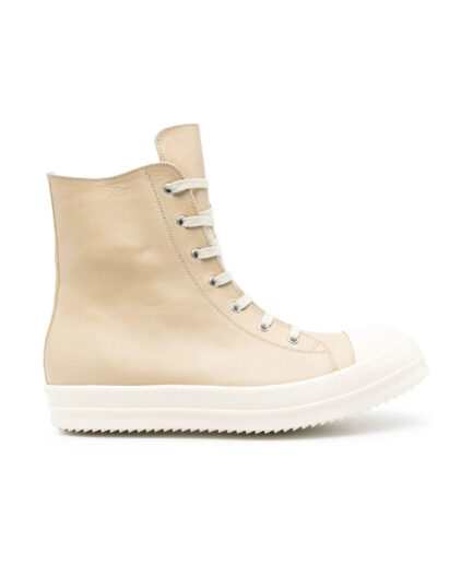 Rick Owens Hollywood High-Top Sneakers – beige / milk