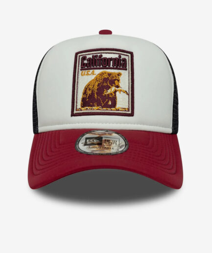 New Era Graphic Patch White 9FORTY A-frame Trucker Adjustable Cap