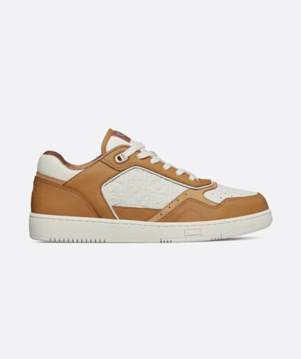 Dior B27 Uptown Low-Top Sneaker – Cognac and White