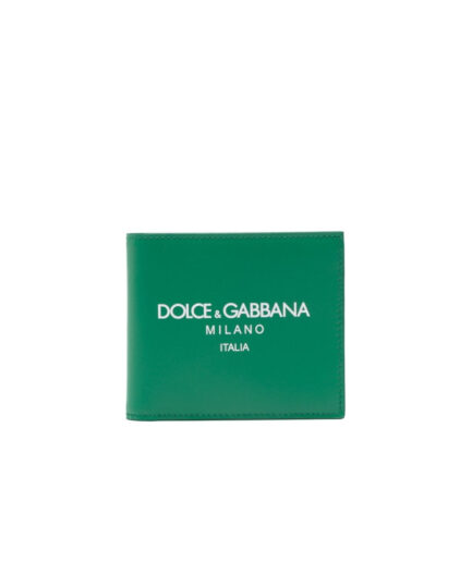 Dolce & Gabbana logo-print leather wallet – Emerald Green