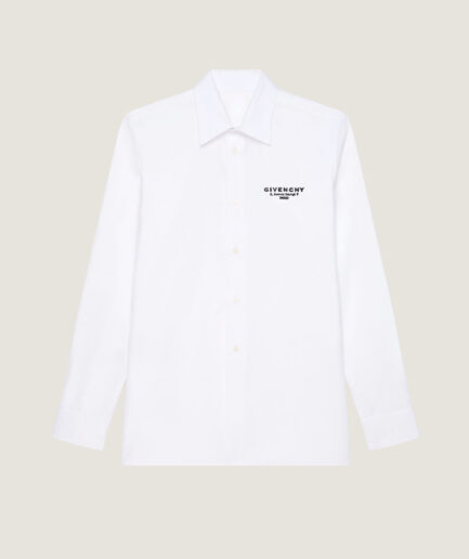 Givenchy Shirt in poplin with GIVENCHY Stamp print – white