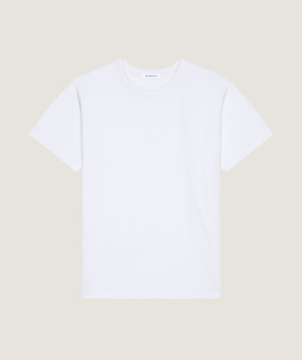 Givenchy T-shirt in Cotton with GIVENCHY Stamp Print – white