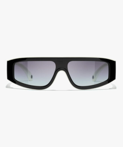 Chanel Shield Sunglasses – Black & White