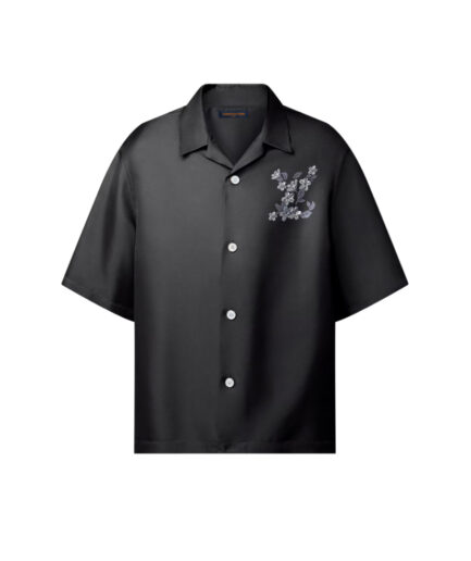 Louis Vuitton Printed Signature Silk Shirt – black