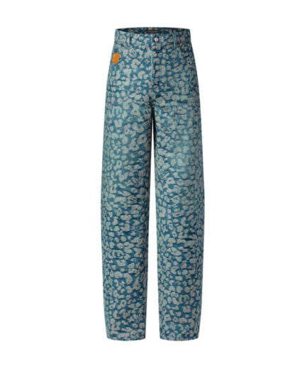 Louis Vuitton Jacquard Workwear Denim Trousers – light blue