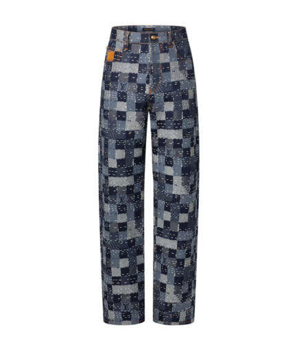 Louis Vuitton Damier Sashiko Denim Skate Trousers – indigo blue