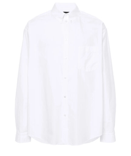 Balenciaga Metal BB Stencil Long-sleeve Shirt – white
