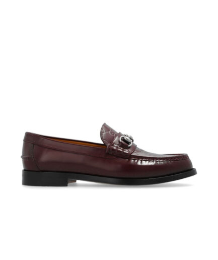 Gucci Horsebit-deatil Leather Loafers – burgundy