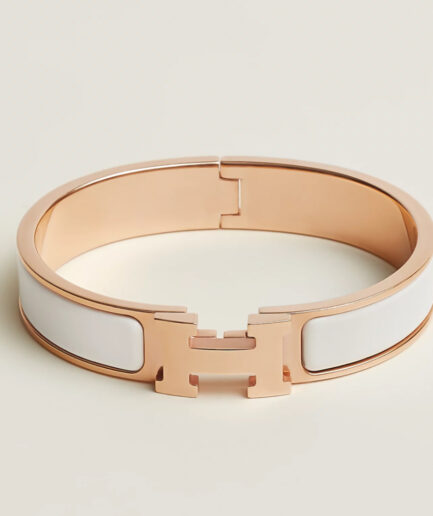 Hermès Clic H Bracelet – blanc
