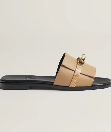 Hermès Giulia Sandal – beige natura